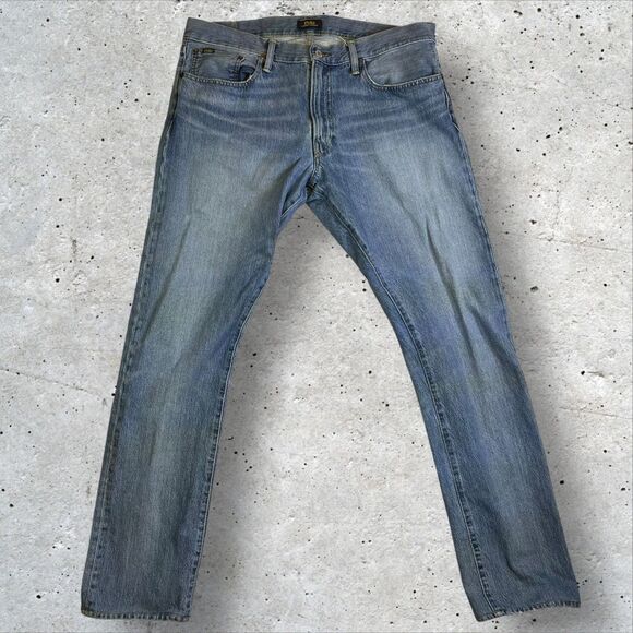 Polo Ralph Lauren Jeans Men's 36×34 Straight Leg Stretch Light Wash Denim - Picture 1 of 11